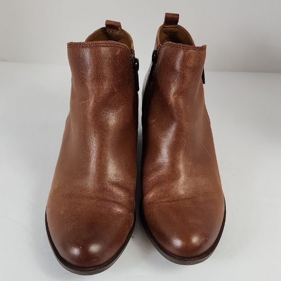 Lucky Brand Women's mBasel  Brown Leather Ankle Booties, sz 8.5 - Picture 1 of 16